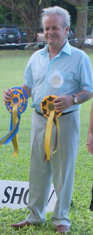 Steve Hall judging in B'dos.